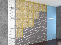 Каркасная звукоизоляция стен панелями АкустикГипс М1