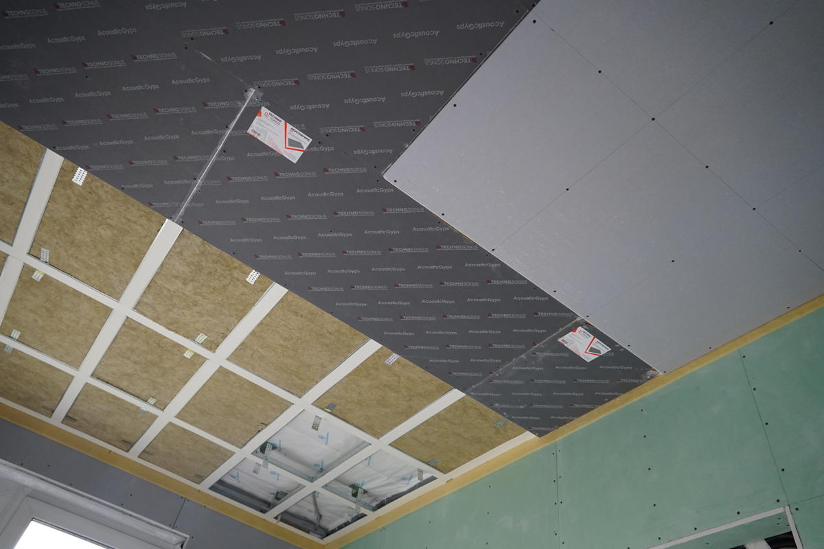 Современная шумоизоляция потолка схема монтажа